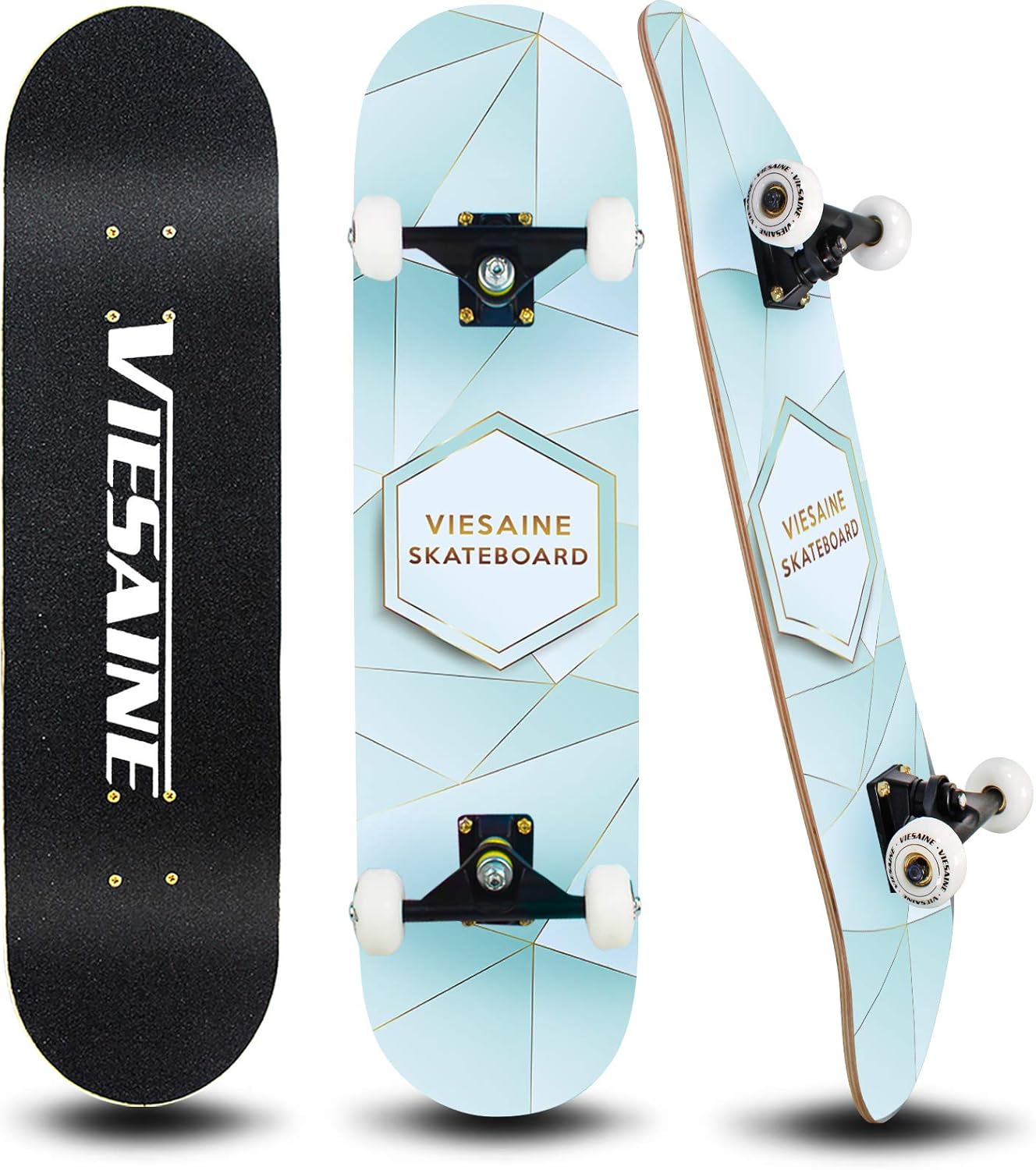  PHOEROS Complete Skateboards- Standard Skateboards for Beginners Kids Boys Girls Teenager- 31&#39;&#39;x 8&#39;&#39;Canadian Maple Cruiser Pro Skate Board, Skateboards 