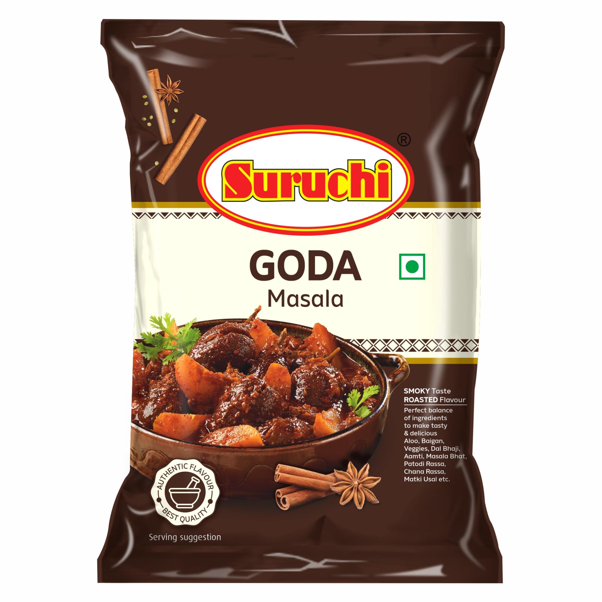 Suruchi Goda Masala - 200g | Authentic Maharashtrian Goda Masala Powder | Roasted Spice Blend | Ready To Cook | Strong Aroma & Flavour of Indian Spices (Pack of 1) (B0D9T1Q1KJ) Amazon Price History, Amazon Price Tracker