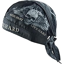 摩托车头盔 Balaclava 复古男士夏季摩托车骷髅帽运动头包头带跑步自行车头巾帽