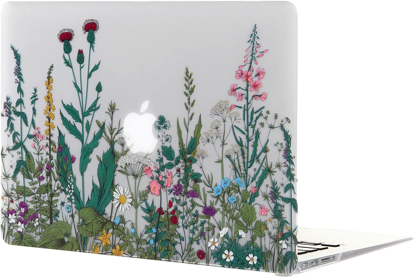 Case for MacBook Air 13 inch (A1466/A1369, 2010-2017 Release), 3D Effect Matte Clear See Through Hard Cover & Keyboard Cover Only Compatible Older Version Mac Air 13.3 inch - Garden Flowers - Image 5