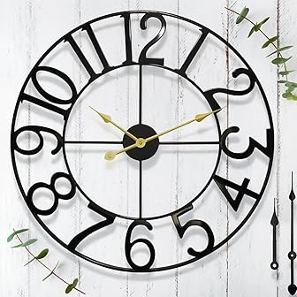 Gardens Black Metal Wall Clocks photo Gardens Black Metal Wall Clocks