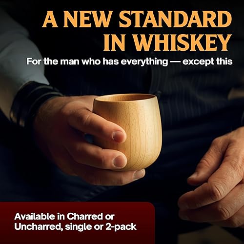 Miniatura 5 de El Vaso Original de Madera para Beber Bourbon Regalos de Bourbon para Hombres Vaso Old Fashioned de Madera Grandes Regalos de Whisky