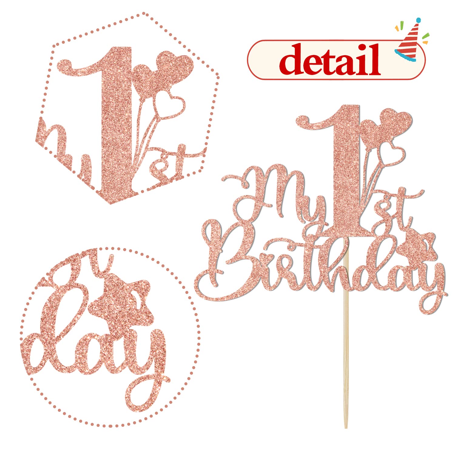 Girls Birthday Party Isn't She Onederful Cake Topper - Rose Gold ...