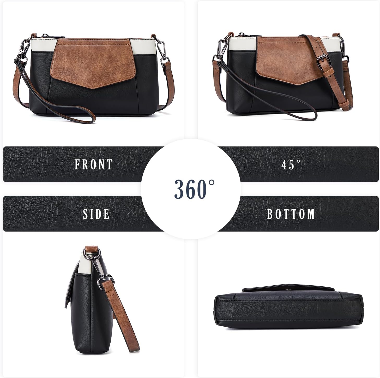 Small Crossbody Bags for Women, Cell Phone Bag Mini Over Wristlets Handbag Wallet Purse with Card Slots - Image 3