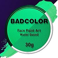 Vista 30 de Pintura corporal y facial UV neón naranja (30g/1oz), kit de pintura corporal completa a base de agua, reactiva a la luz negra, fluorescente