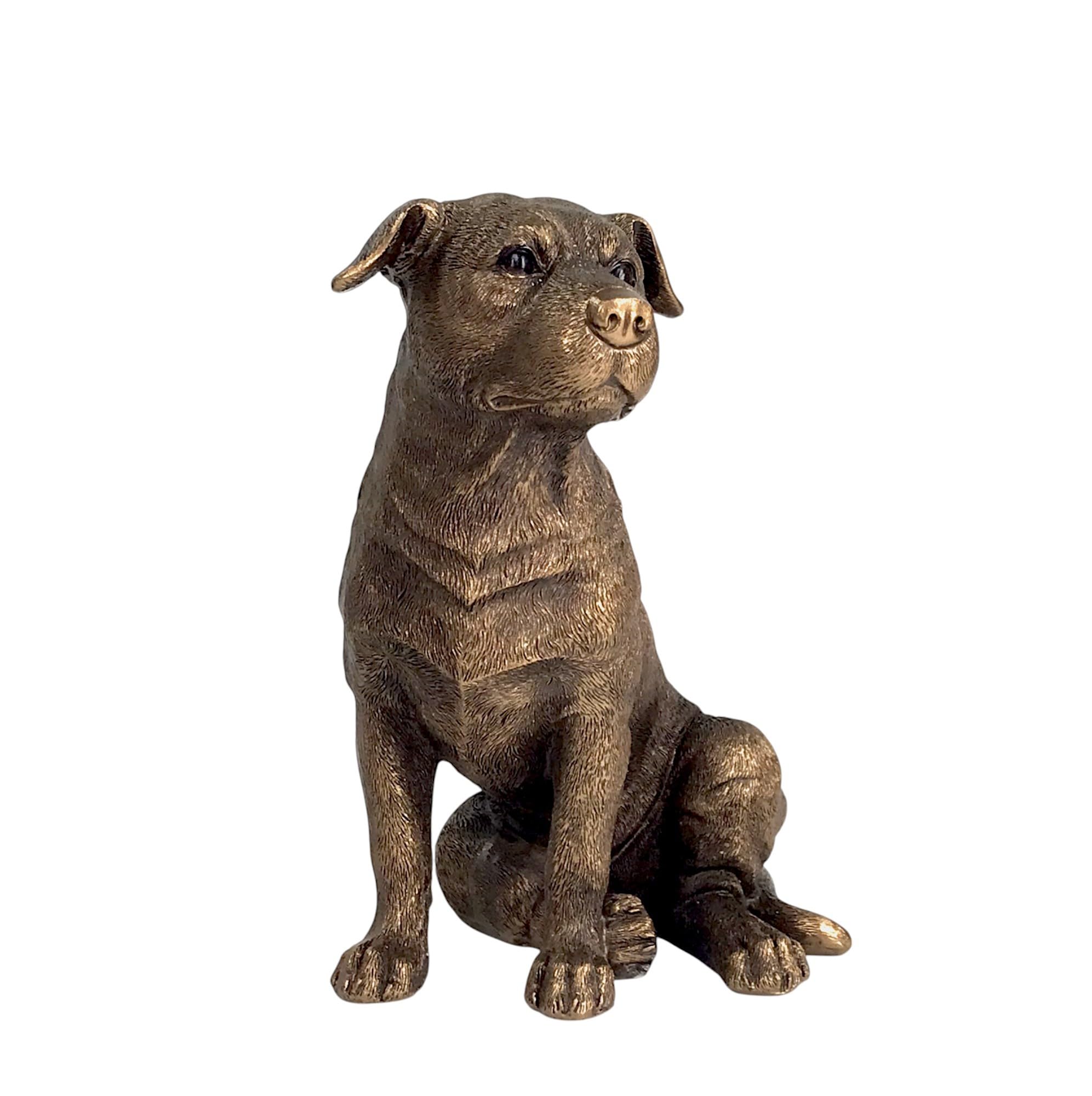 Animal Crackers Leonardo Staffordshire Bull Terrier Figurine, height 15.5cm, gift boxed