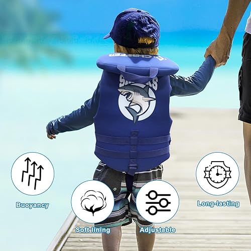 Miniatura 2 de Chriffer Kids Swim Vest Life Jacket for 20-70 Pounds Boys and Girls, Zipper Style Easy On and Off, Floatation Life Jacket for 2, 3, 4, 5, 6, 7, 8