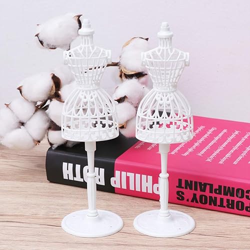 Miniatura 7 de Mini maniquí de ropa de muñeca, soporte de maniquí creativo para exhibición de ropa en miniatura, soporte de soporte para vestido y accesorios