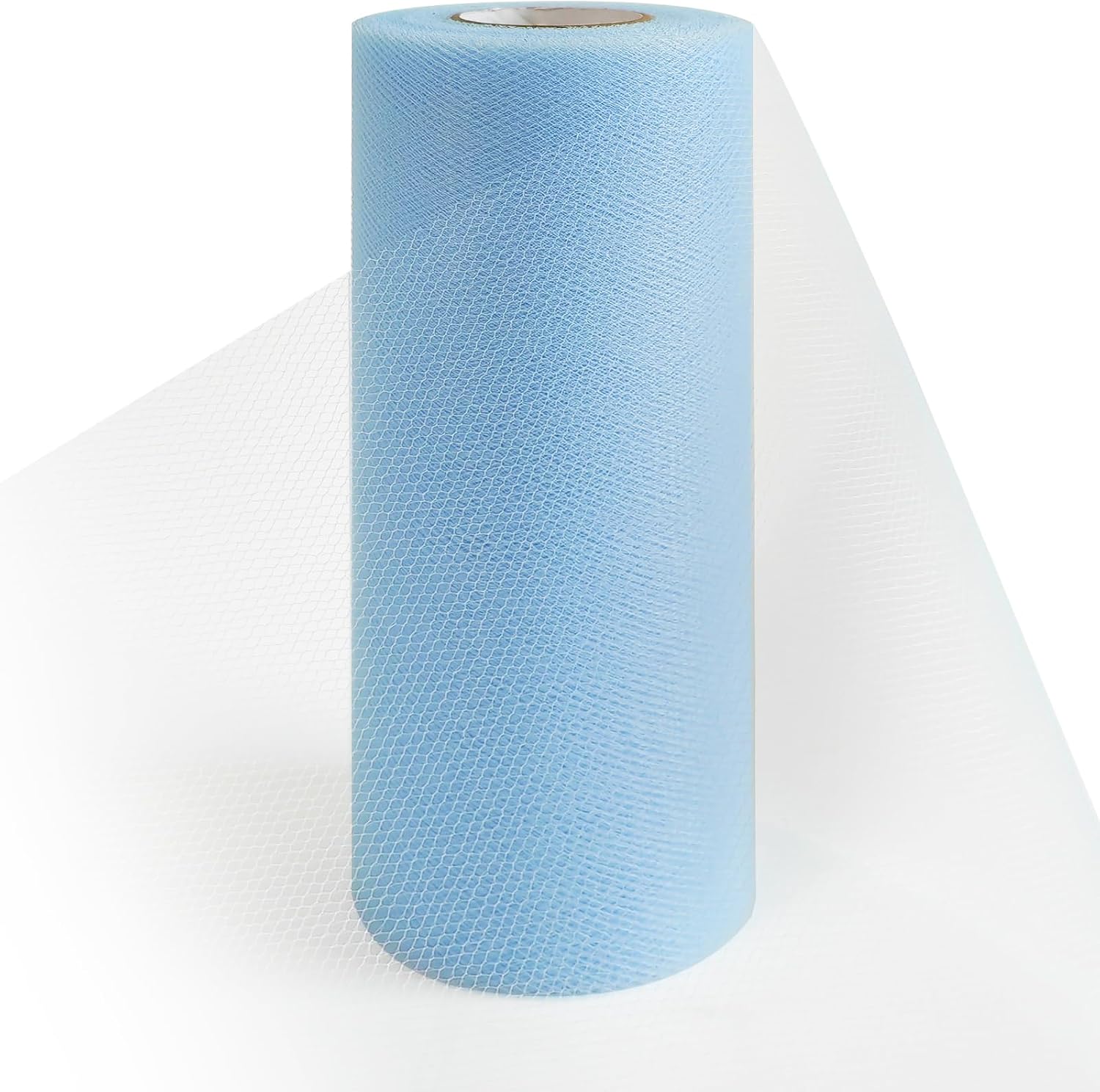 White Tulle Fabric - 6 Inch Sheer Tulle Netting Spool - 25 Yards - Ideal for Tutu Skirts, Wedding Party Ornaments, DIY Crafts & Gift Wrapping