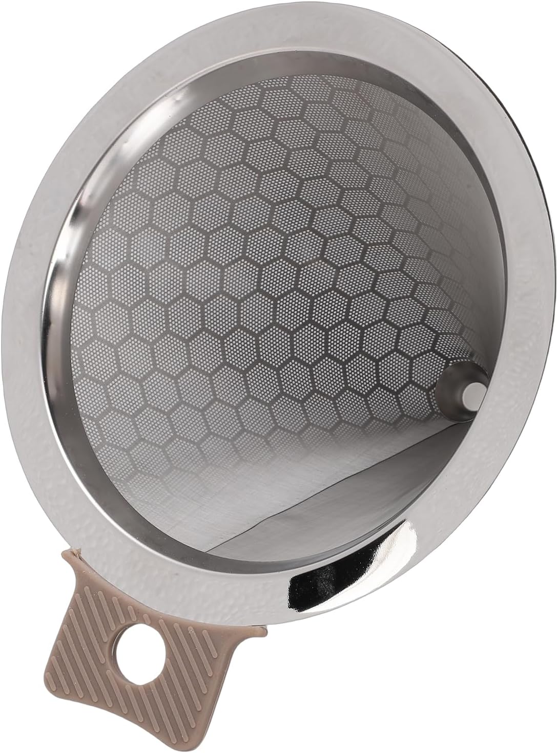 Naroote Pour Over Coffee Dripper, Large Capacity Stainless Steel Paperless Coffee Filter with Enhanced Extraction, Ideal for Tea & Milk Tea