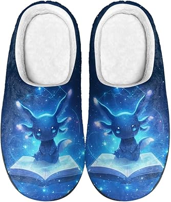 Xpyiqun Slippers Women Men Slip On House Shoes Fuzzy Warm Winter Slippers Size 4-12