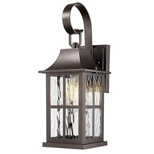 Emliviar 15.4" Outside Wall Light, Exterior Carriage Light in Oil