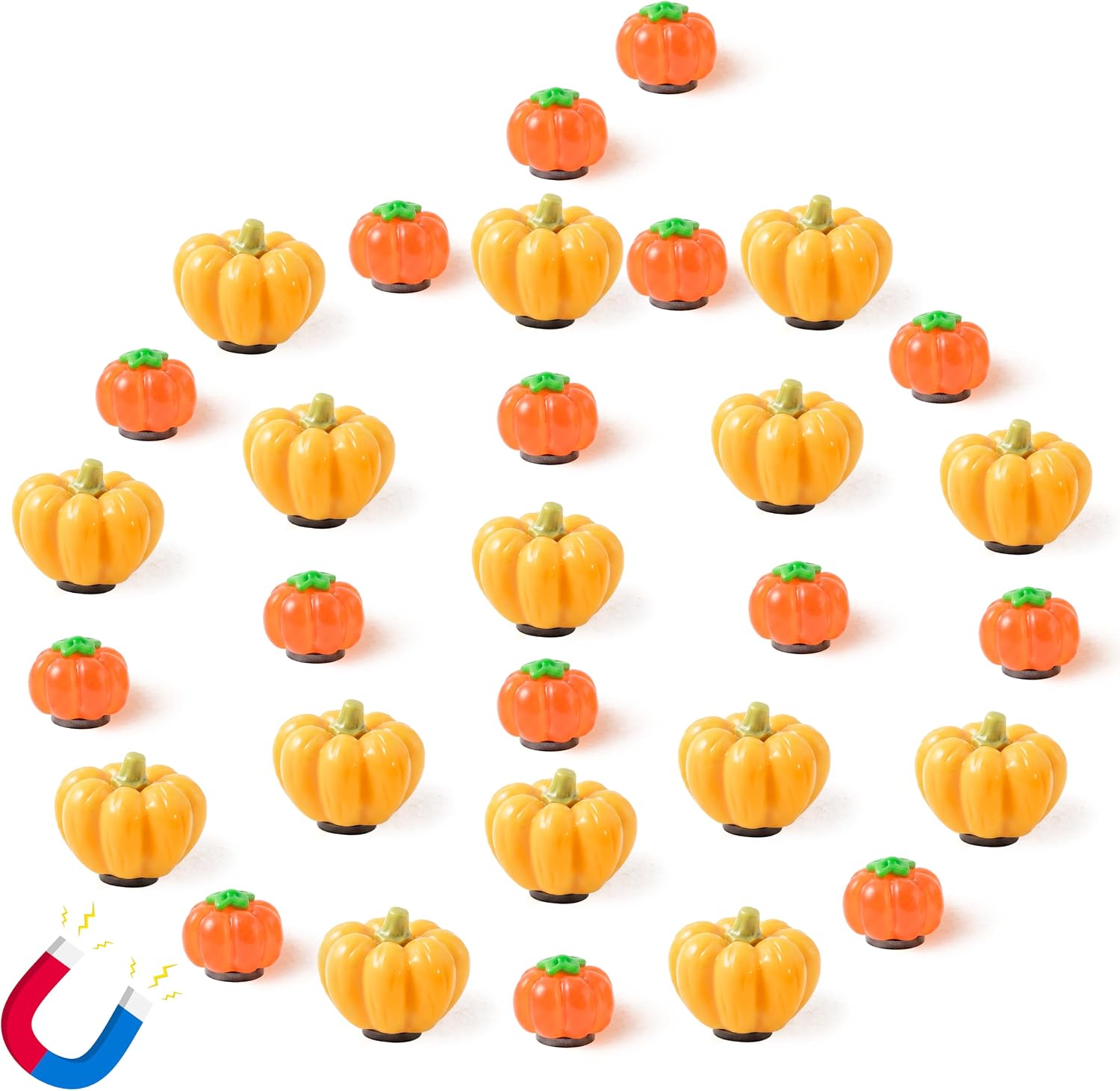 WATINC Pumpkin Fridge Magnet Decorations - Fall Refrigerator Magnetic Decor