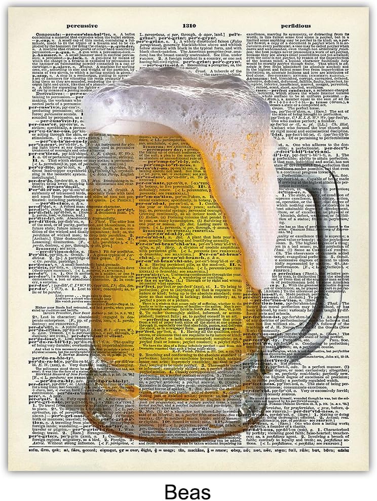 Man cave Decor Bar Decor LARGE 11x14 - Bar Wall Decor - Whiskey Cocktail Print for Men - Wall Art for Men - Wine Wall Decor - Beer Art - Vintage Photos for Game Room Decor