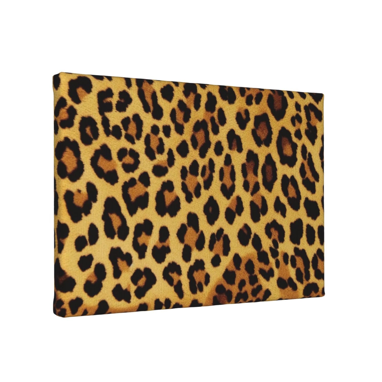 YKLJG Leopard Pattern Printed Wall Art Canvas Painting 30x20 CM Wooden Framed Picture Painting Artwork Prints for Bedroom Kitchen Home Office Decor