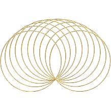Yucenora 10PCS 8 Inch Dream Catcher Rings,Metal Floral Hoops Wreath Macrame