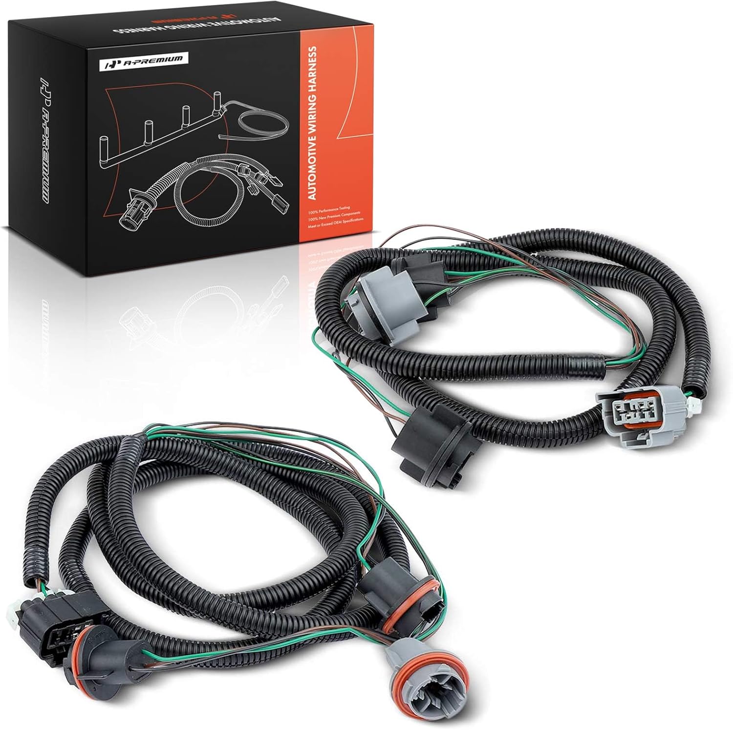 A-Premium Tail Light Wiring Harness Compatible with Chevrolet Silverado 1500 2500 HD 3500 HD GMC Sierra 3500 HD Driver and Passenger Side 2-PC Set