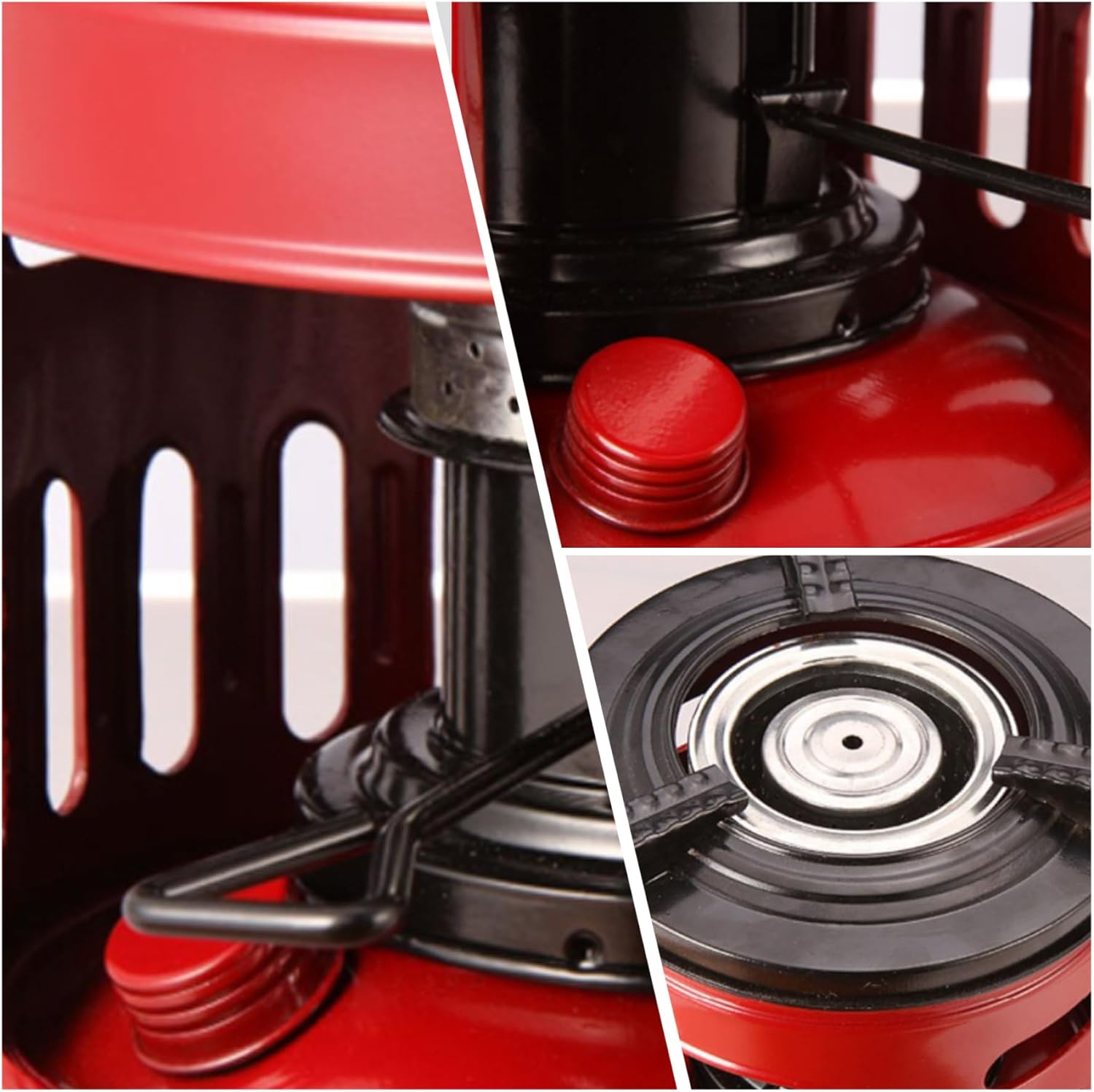 Yeory Kerosene Stove, 8.3x8.7 Iron Small Kerosene Heater with 8 Cotton Wick, Windproof Portable Indoor Burner Stove Camping Accessories for 2-4 People, Small Heater