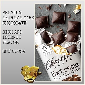 Chocolove Extreme Dark Chocolate Bars | 88% Cocoa | Rich and Intense Flavor | Made with Premium Dark Chocolate | Non-GMO & Gluten-Free, 3.2 oz Bar (12 Pack)