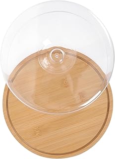 Butter Dish with Lid, round Cheese Keeper and Snack Serving Tray, 28x28x9.1cm Cover Storage Box for Refrigerator and Table Use
