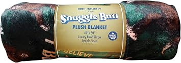 BRIEF INSANITY Plush Luxury Throw Blanket - Premium Ultra Soft Fuzzy Warm Double Sided Throw Blanket - Snuggle Butt Blankets - 44" x 60" Long Super Soft Cozy Blanket I Believe Bigfoot, Full