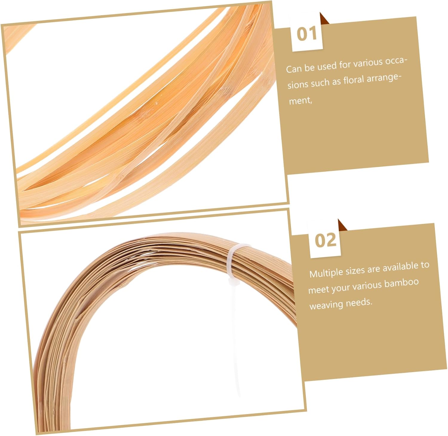 Gadpiparty 4 Rolls Rattan Basket Weaving Strips of Sustainable Material for DIY Crafts Chair Caning and Furniture Making Versatile Lightweight and Supplies