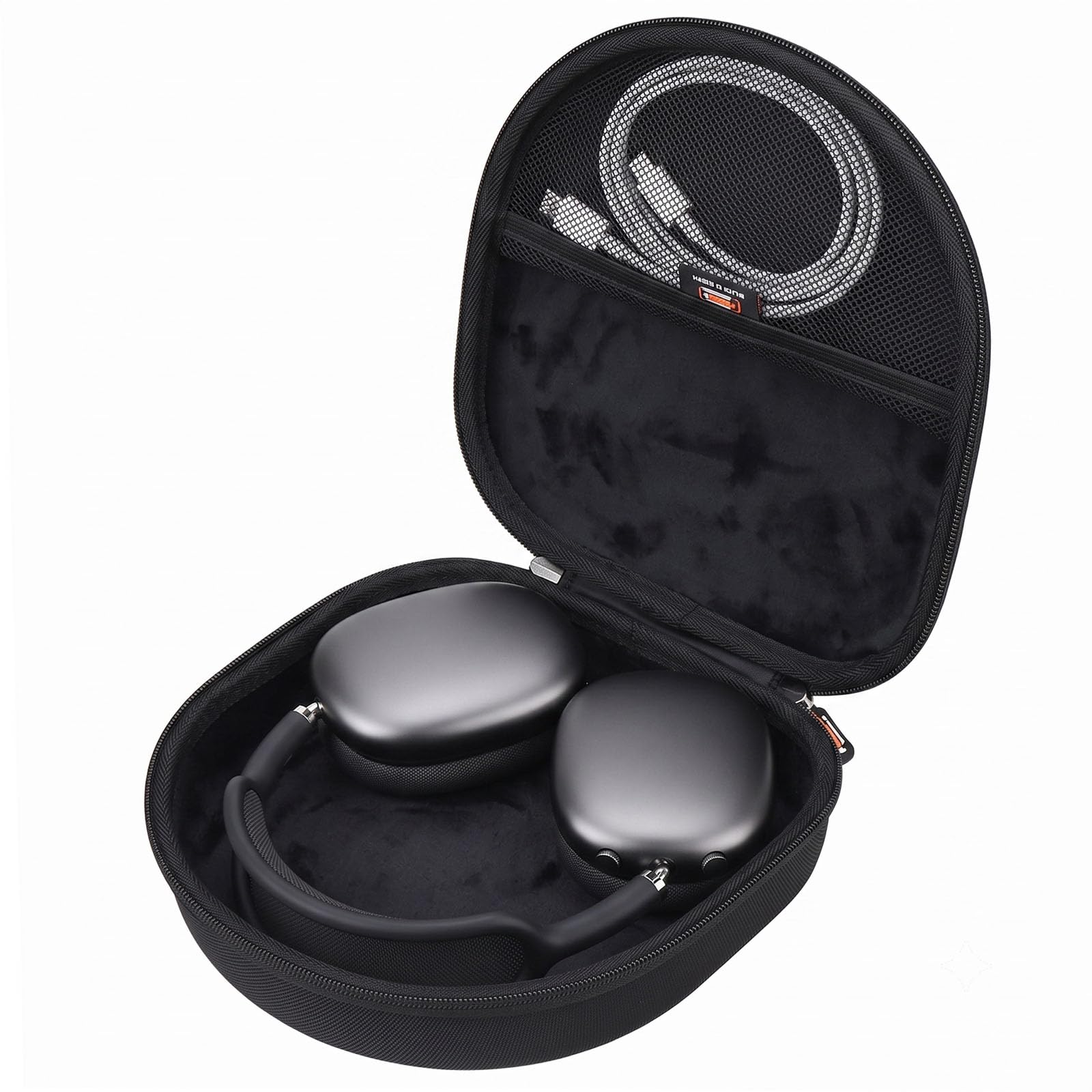 Custodia rigida in EVA compatibile con Apple AirPods Max/AirPods Max 2, custodia protettiva da viaggio portatile, organizer per cuffie e accessori (solo custodia)