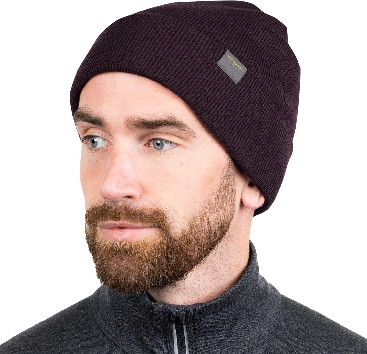 MERIWOOL Beanie for Men and Women - Merino Wool Blend Ribbed Knit Winter Hat - Image 2