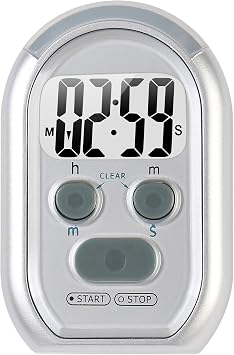 ZYQY x-wlang 3-in-1 Alerts timer 1013 with vibration ,beep and flash.(kitchen timer ,medical timer,therapeutic timer), silver