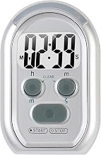 x-wlang 3-in-1 Alerts timer 1013 with vibration ,beep and flash.(kitchen timer ,medical timer,therapeutic timer), silver