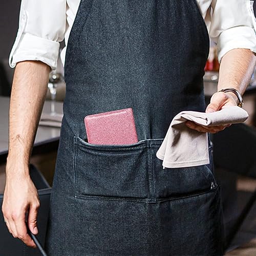 Miniatura 43 de ACdream - Libretas de servicio para camarero, cuaderno de recibos de comensales, bonito organizador de piel, cartera para dinero, para presentar AB