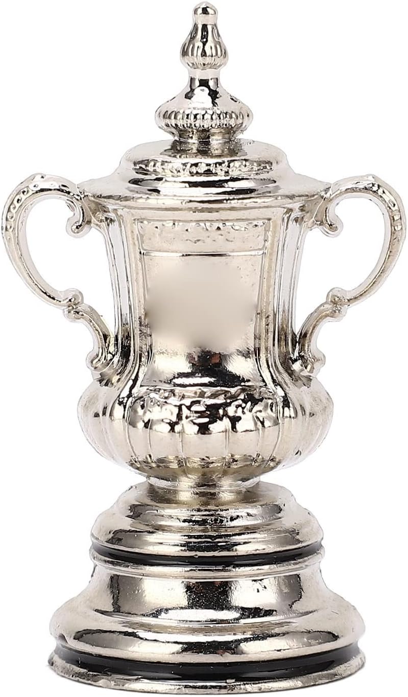 Sorandy Football Cup Trophy Shiny Award, Football Competitions Champion Cup Model, Silver Trophy Elegant and Durable Design, High Simulation Metal Fantasy Trophy Ornaments Decor