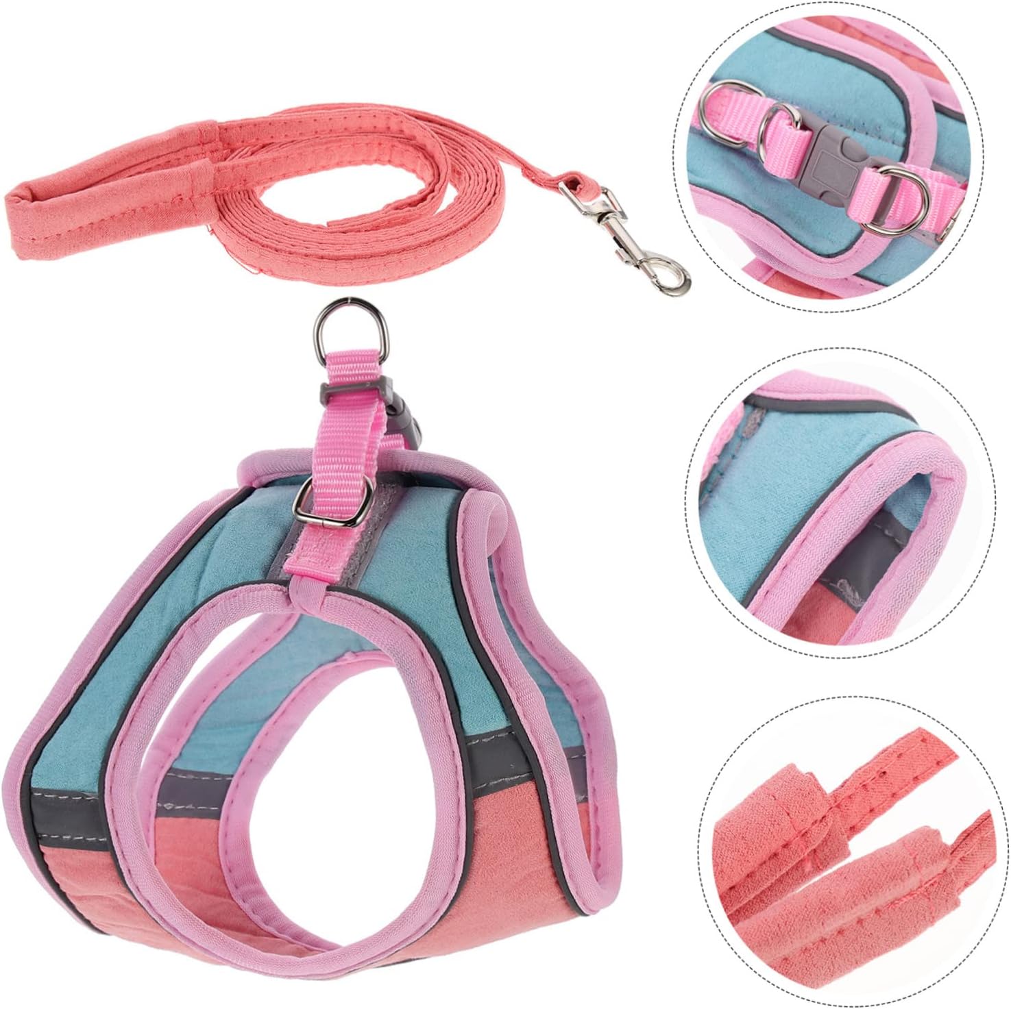 1set Reflective Cat and Leash Pet Vest for Walking and Comfortable Design for Kittens and Pets Includes Leash for Freedom