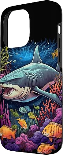 Vista 56 de Funda para iPhone 12/12 Pro Tiger Shark Sea Ocean Underwater Shark Lover