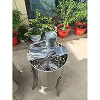 Vista 7 de TECHTONGDA Extractor eléctrico de miel, extractor de abeja de 3 marcos, tambor giratorio de panal de abeja de acero inoxidable, equipo de centrífuga