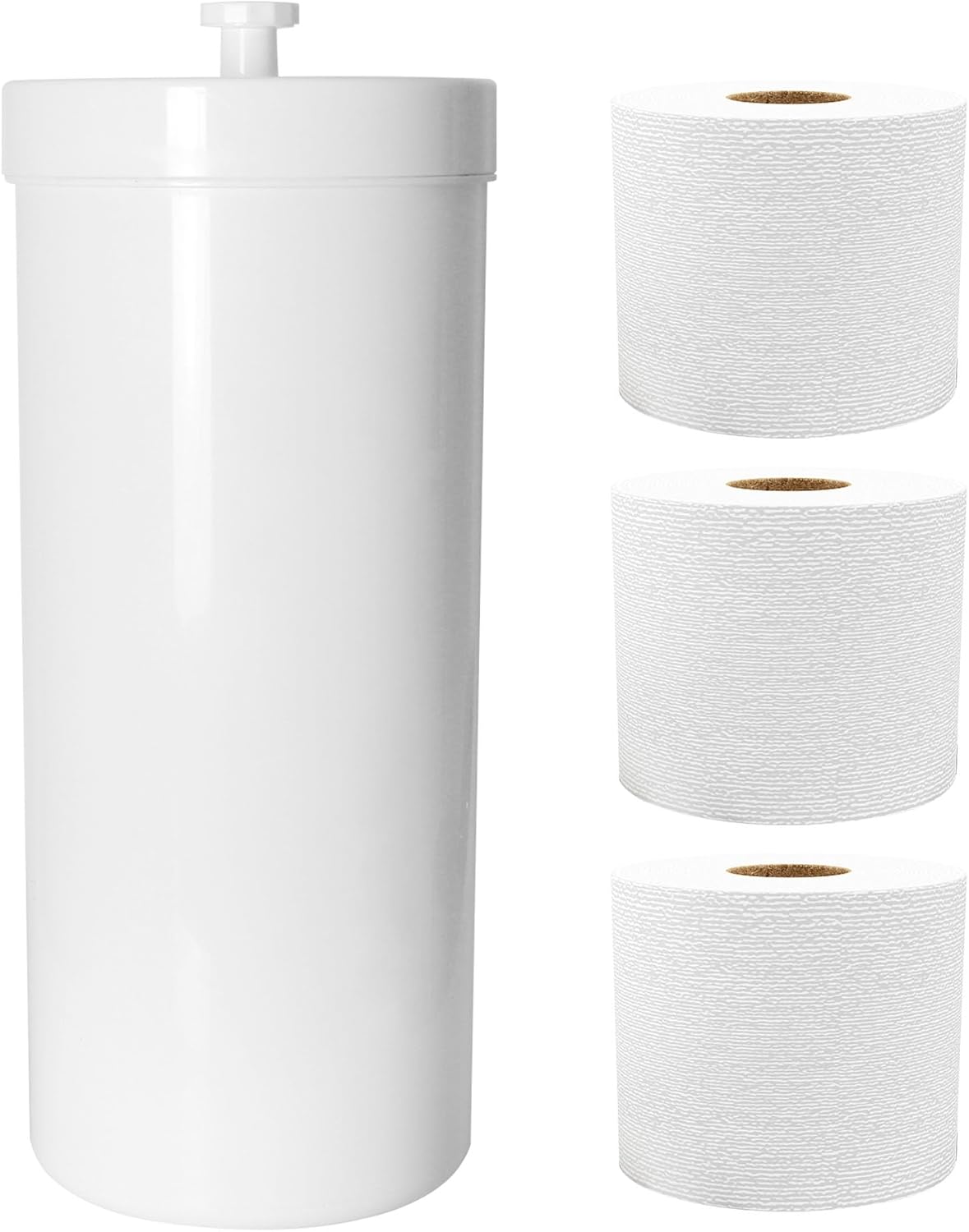 Youngever Plastic Toilet Paper Holder Stand, 3 Rolls Toilet