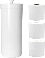 Vista 1 de Youngever Soporte de plástico para papel higiénico, 3 rollos de papel higiénico, organizador compacto de rollos de papel higiénico con tapa