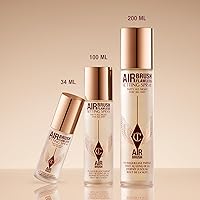 Vista 10 de Charlotte Tilbury Airbrush Flawless Setting Spray - Ultra-Fine Hydrating Mist to Prime & Set Face Makeup For Up to 16Hr - Soothes, Blurs Pores &