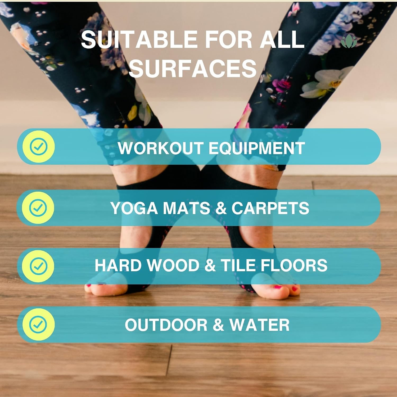 Tucketts Allegro Toeless Pilates Socks with Grips for Women, Non-Slip Open-Toe Grip Socks for Yoga, Barre, Dance, Reformer, Home - Moisture-Wicking, L/XL, Size 9.5+ - Black & Static Grey - 2 Pairs