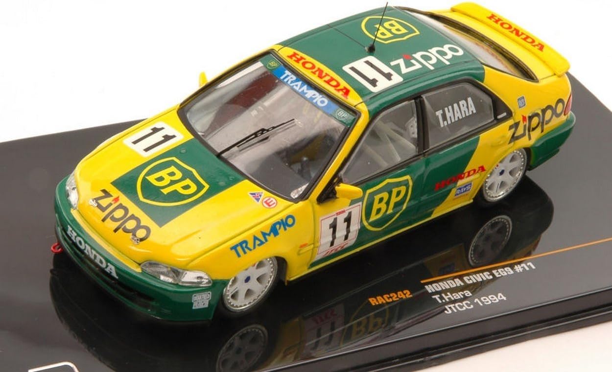 ixoModel SCALE MODEL COMPATIBLE WITH HONDA CIVIC EG9 RHD N.11 BP JTCC 1994 T.HARA 1:43 RAC242