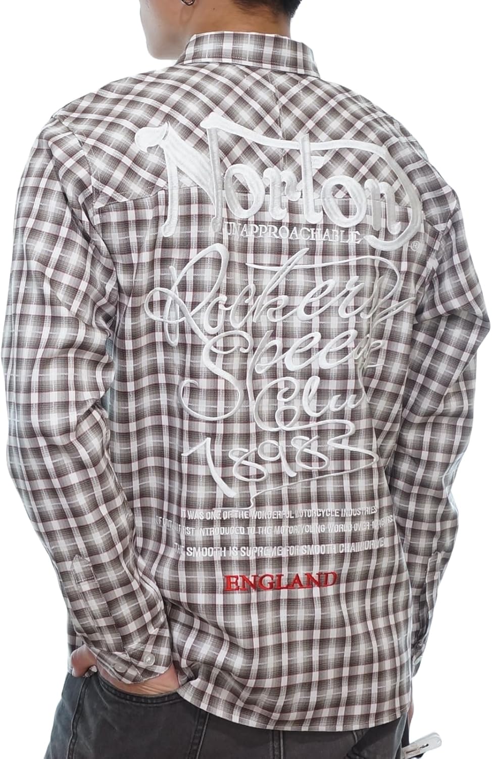 グランマ ママ ドーター 定価2,2万 シャンブレーフリルスタンドカラー