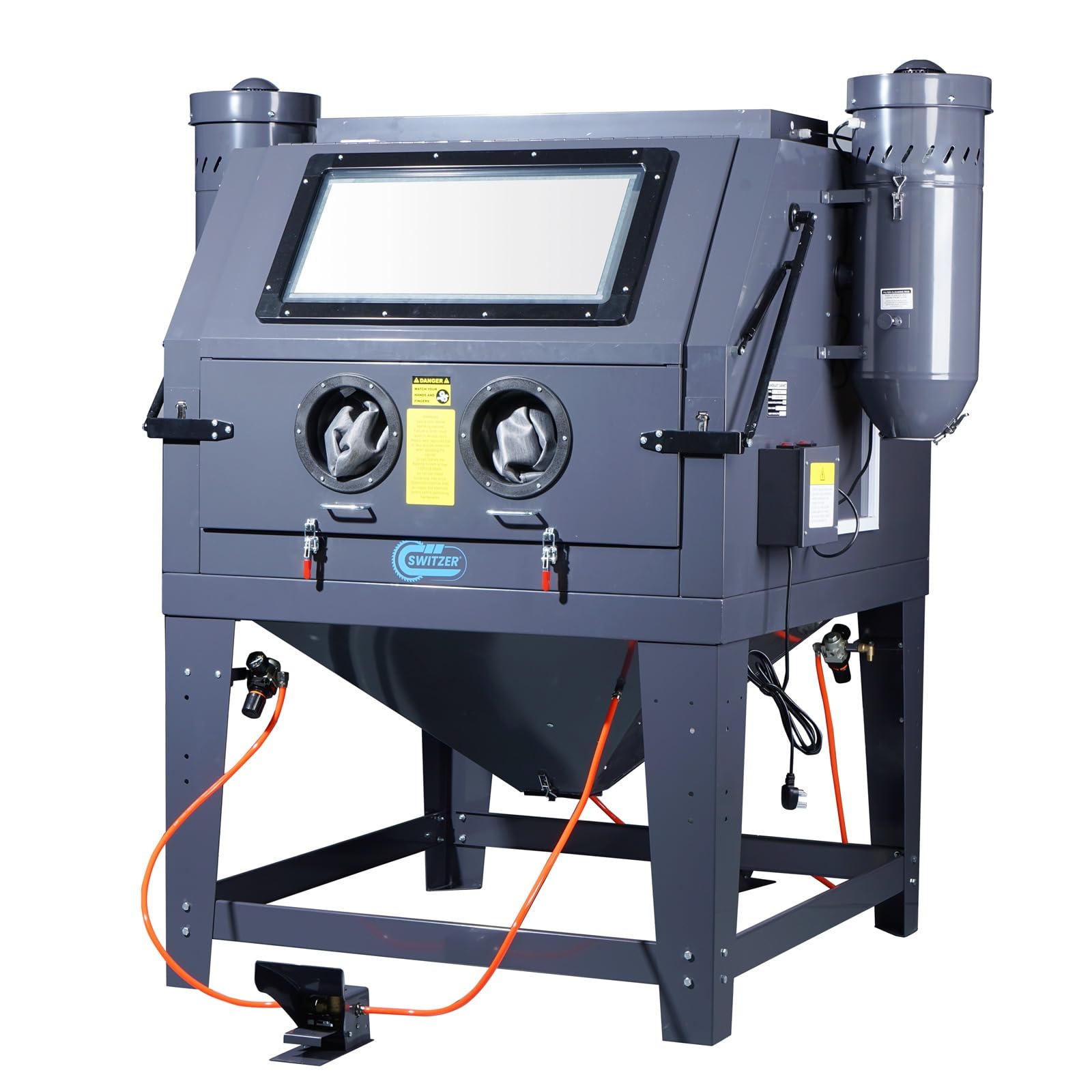 B&Q -  1200L Dual Operator Sandblasting Cabinet Heavy Duty Foot Pedal Blaster