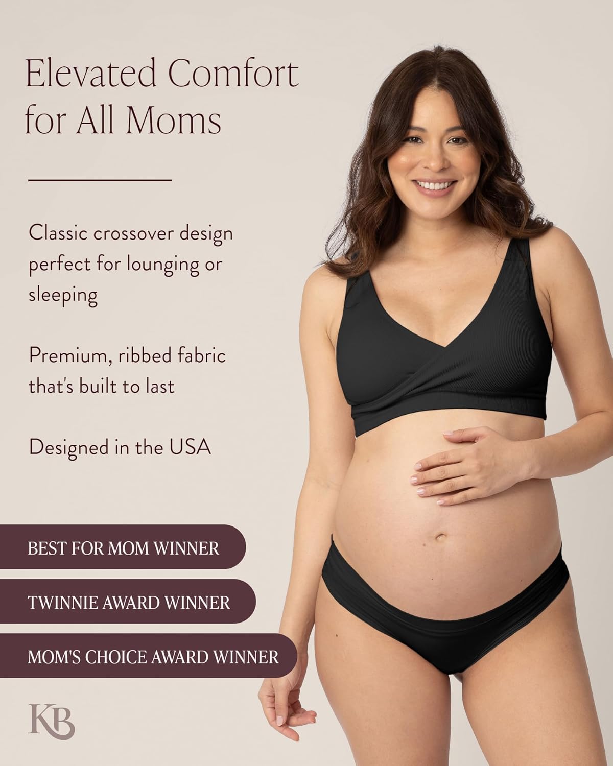 Kindred Bravely Sublime Adjustable Crossover Nursing Bra for Breastfeeding | Wireless Maternity - Image 2