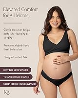 Vista 2 de Kindred Bravely Sujetador de lactancia cruzado ajustable Sublime para lactancia materna Maternidad inalámbrica