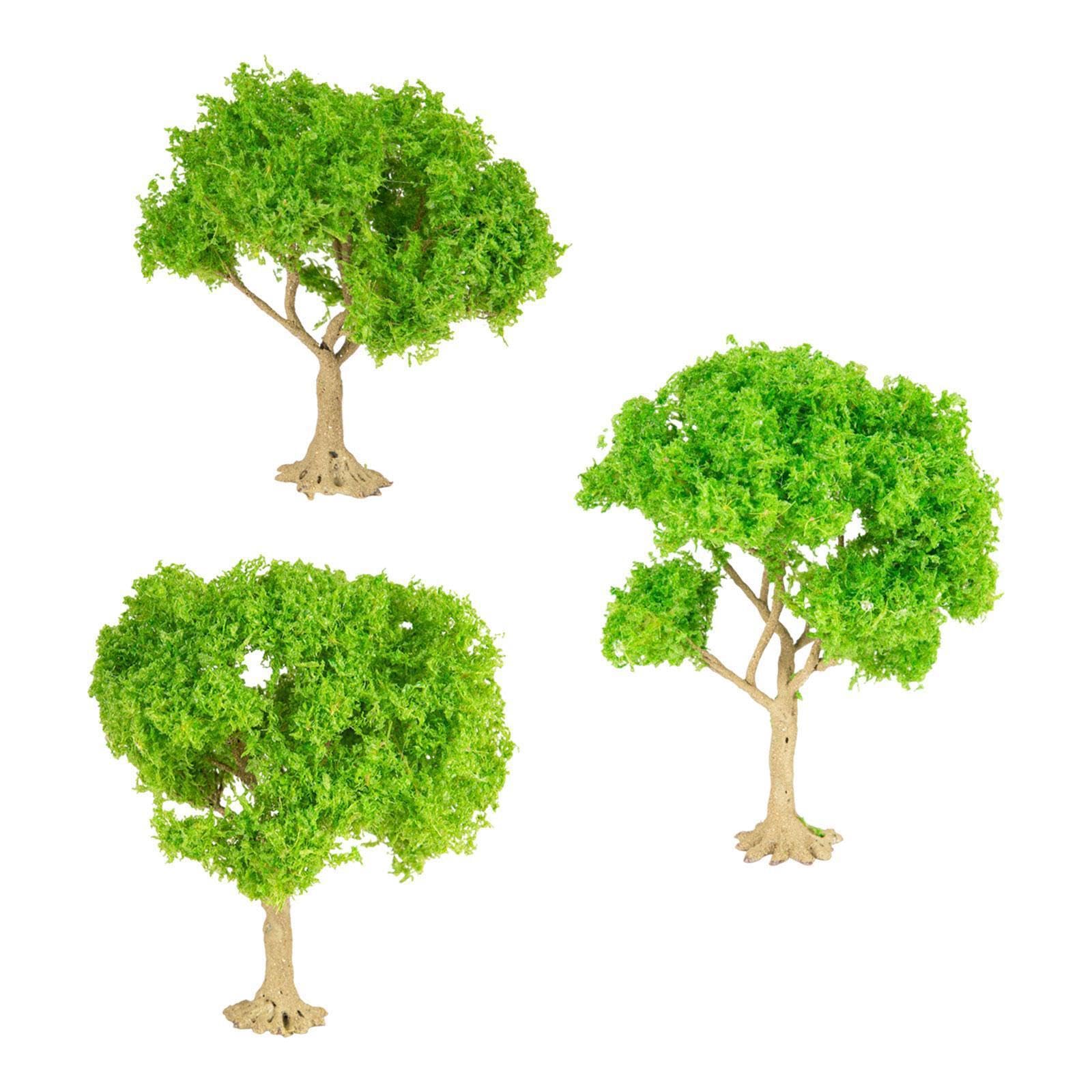 TWISAXC Miniature Tree Model Trees Provide Stunning Scenic Enhancements for Railroad Diorama Layout and Models Miniature Tree Model Train Scenery Diorama, Green Trees