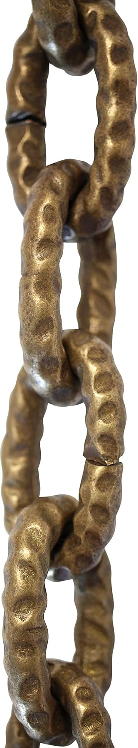 RCH Hardware CH-30-AB Decorative Solid Brass Chain For Hanging, Lighting - Mottled Standard Unwelded Link Solid Brass Chain