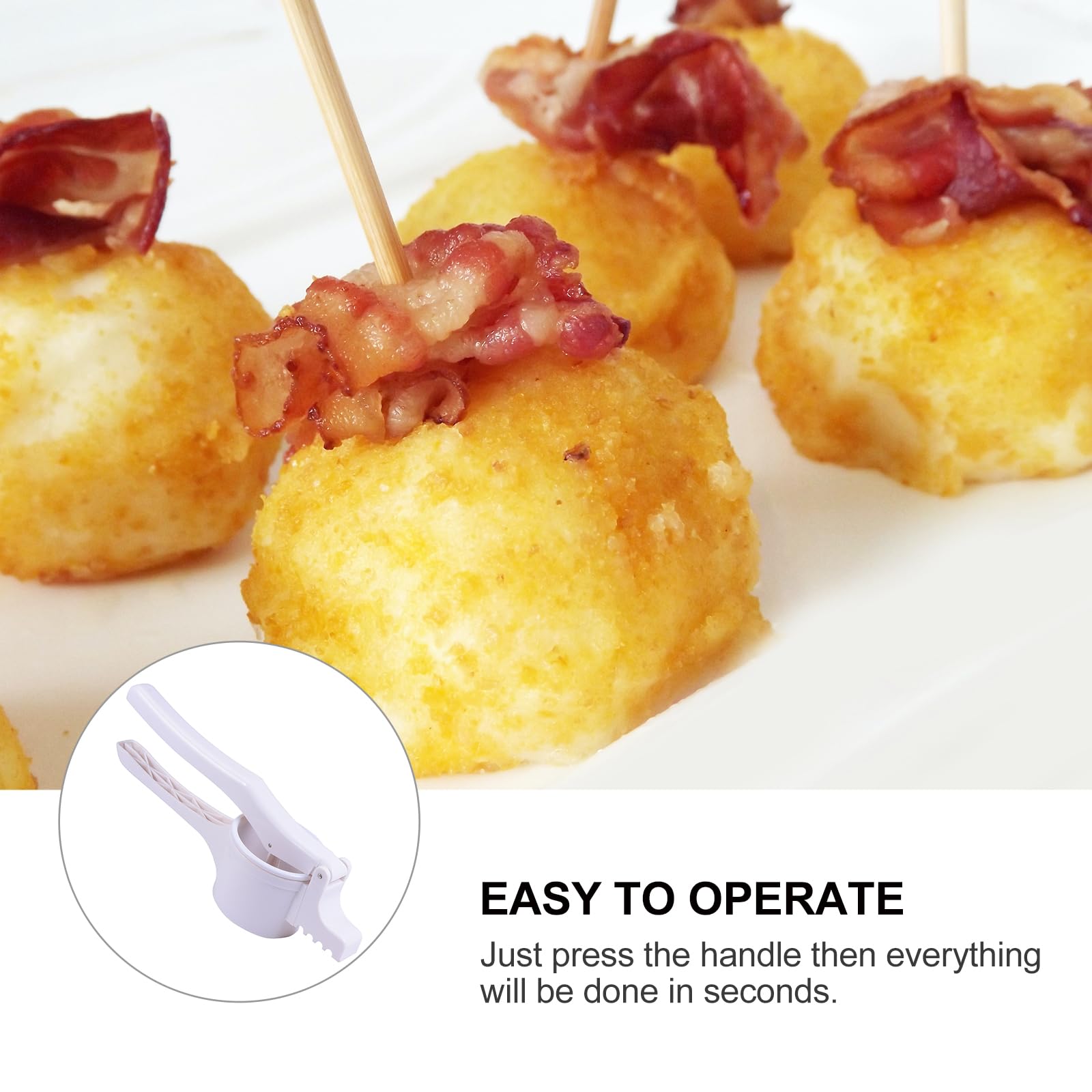 Hemoton Patata Ricer Plástico Papas Masher Frutas Verduras Prensador Manual Exprimidor de Limón Cítricos para Prensar Papas Frutas Verduras y Alimentos para Bebés