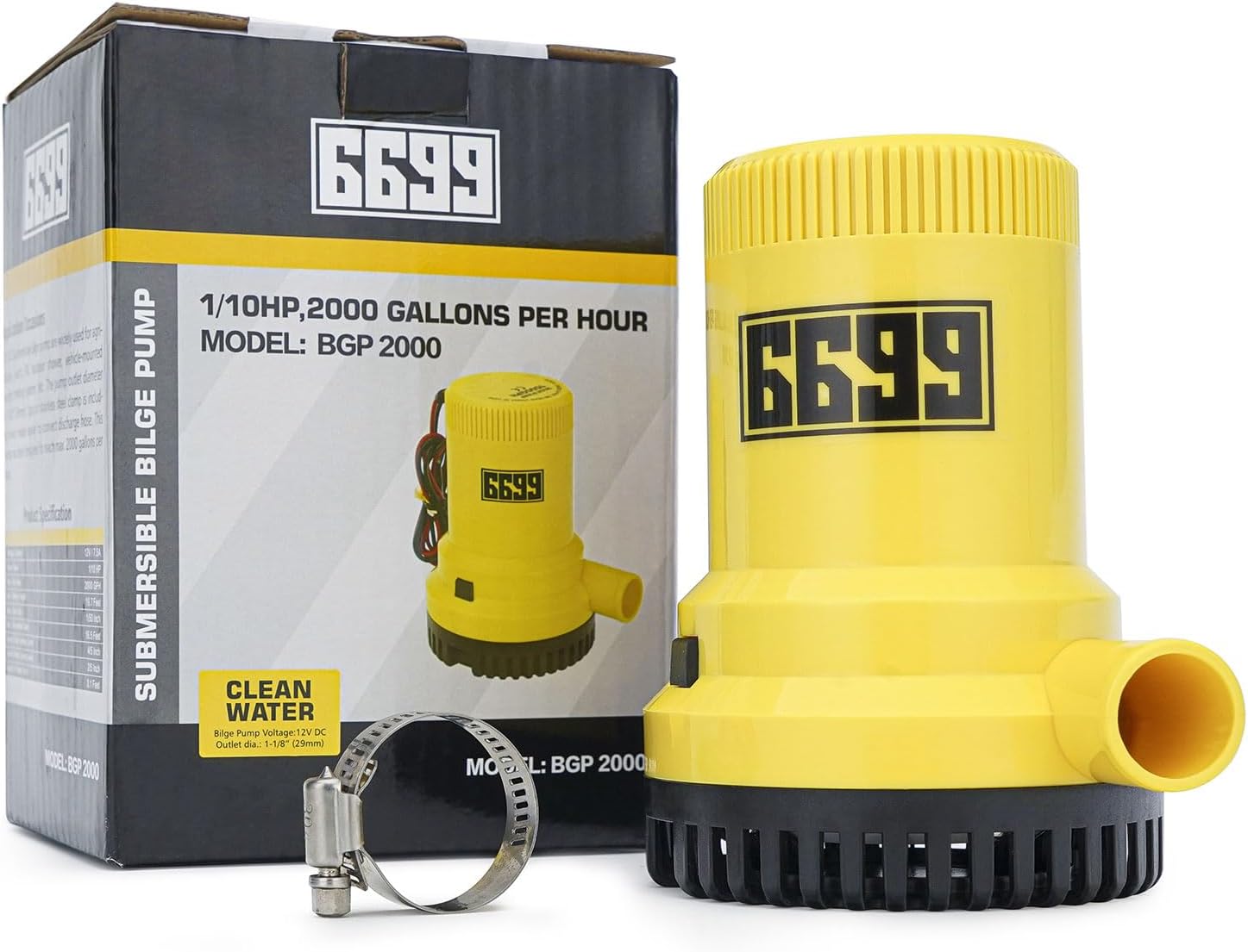 Pompa Dell'acqua Di Sentina Riloer 12V / 24V, Pompa Di Sentina