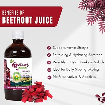 BASIC AYURVEDA Beetroot Vinegar Juice with Black Pepper | Raw & Unfiltered | Crafted for Everyday Wellness | Natural Antioxidant Tonic | Vegan & Gluten-Free Health Drink | 16.23 Fl Oz (480ml)