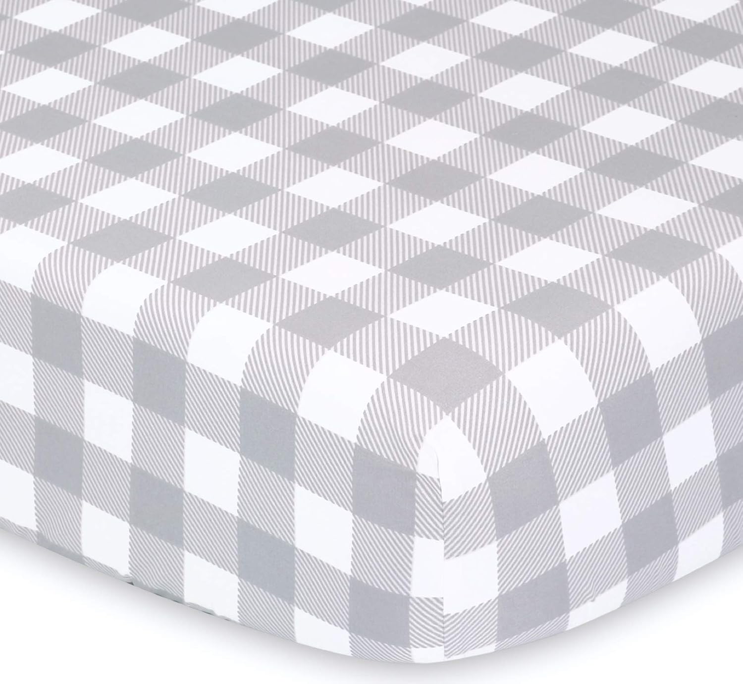 The Peanutshell Fitted Pack n Play, Playard, Mini Crib Sheets for Baby Boys or Girls | 2 Pack Set | Red and Grey Buffalo Plaid
